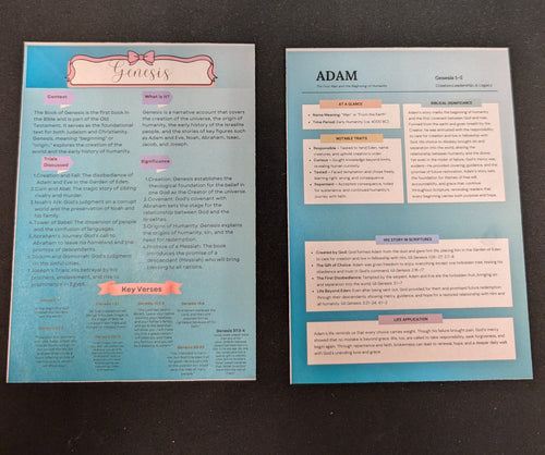 DIGITAL/YOU PRINT - Book and Character Summary Bible Inserts